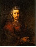 REMBRANDT Harmenszoon van Rijn Man with a Magnifying Glass du oil painting on canvas
